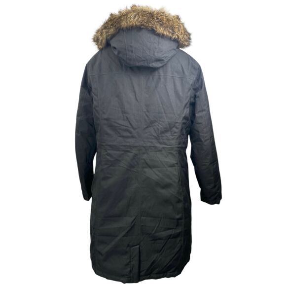 Eddie Bauer Women's Black Insulated Hooded Faux Fur Parka Long Jacket Size XL - Picture 3 of 5
